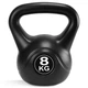 Гиря вінілова Cornix 8 кг XR-0430 Black - зображення 1