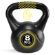 Гиря вінілова Cornix 8 кг XR-0430 Black - зображення 5