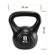 Гиря вінілова Cornix 8 кг XR-0430 Black - зображення 7