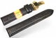 Ремешок для часов Modeno Spain 22 мм modk22g1-30, натуральная кожа, черный, застежка-клипса из нержавеющей стали - изображение 1