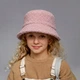 Панамка детская теплая из натуральной шерсти JUJU Bucket Hat Boucle Розовый XS 52-54 см - изображение 1