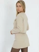 Костюм женский твидовый, акцентные пуговицы Athelia 088 Светло-бежевый 42-44 - изображение 2