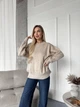 Теплый джемпер из мягкой пряжи Оne size 42-48 Бежевый (1002) - изображение 3