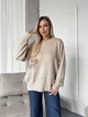 Теплый джемпер из мягкой пряжи Оne size 42-48 Бежевый (1002) - изображение 6