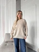 Теплый джемпер из мягкой пряжи Оne size 42-48 Бежевый (1002) - изображение 7