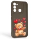 Чехол силиконовый Soft Touch с 3D принтом милый мишка для Tecno Spark Go (KG5m) коричневый (Полная защита камеры) - изображение 1