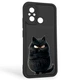 Чохол силіконовий оригінальний Soft Touch з 3D принтом злого кота для Xiaomi Redmi 11A чорний (Повний захист камери) - зображення 1
