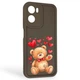 Чохол силіконовий Soft Touch з 3D принтом милий ведмедик для Motorola G05 коричневий (Повний захист камери) - зображення 1