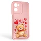 Чохол силіконовий Soft Touch з 3D принтом милий ведмедик для Motorola G05 рожевий (Повний захист камери) - зображення 1