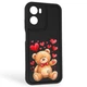 Чохол силіконовий Soft Touch з 3D принтом милий ведмедик для Motorola G05 чорний (Повний захист камери) - зображення 1