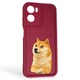 Чохол силіконовий Soft Touch з 3D принтом мему сібу для Motorola G05 бордовий (Повний захист камери) - зображення 1