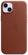 Чохол шкіряний протиударний Leather Case with MagSafe для Apple Iphone 14 Plus (6.7") Brown - зображення 9