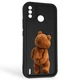 Чохол силіконовий Soft Touch з 3D принтом кумедний тед ведмідик для Tecno Spark 6 Go (KE5) чорний (Повний захист камери) - зображення 1