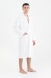 Халат S махровий unisex Lotus Home - Basic Line white S - изображение 4