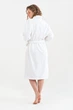 Халат S махровий unisex Lotus Home - Basic Line white S - изображение 5