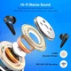 Бездротові геймерські Bluetooth навушники TWS BX16 з ігровим режимом, LED підсвіткою та шумоподавленням для ігор та геймінгу Чорний - зображення 11