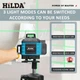 Лазерний рівень HILDA 4D 16 ліній 360° + приймач Huepar LR5RG + штатив 3 м | Зелений промінь - зображення 5