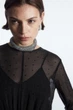 Сукня жіноча COS polka-dot silk-chiffon midi dress 1201149001 36 Чорний - изображение 4