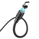 Магнітний USB кабель для швидкої зарядки HOCO X52 Type-C 1 м Чорний - зображення 3