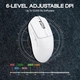 Беспроводная Игровая (2.4G, Bluetooth) AJAZZ AJ139 MC V2 Белая Мышь с Док-Станцией, PAW3311, 12000 DPI - изображение 5