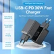 Зарядний пристрій Vention USB-C 30W PD3.0 QC4.0 PPS Black (FAIB0-EU) - зображення 2