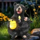 Синьхудзвінка статуетка у формі ведмедя на сонячних батареях Bear Outdoor Decorative - зображення 3