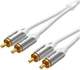 Кабель Audio 2RCA-2RCA Vention 10m PVC Shell White (BCQIL) - зображення 1