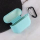 Силиконовый футляр с микрофиброй для наушников Airpods Pro 3 Бирюзовый / Marine Green - изображение 3