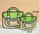 Сумочка-пакет для солодощів Портфель зелений 19х19,5 см із застібкою-блискавкою та ручкою поштучно - зображення 1
