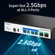 Мережевий комутатор 4 порти 2.5G, 2 SFP+ 10G мультигігабітний некерований настільний з металевим корпусом для дому та офісу - зображення 4