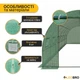 Садова теплиця парник готова від виробника Garden 18м2 Green - зображення 4