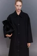 Пальто в составе с шерстью H&M 1246650002c55 XL черное (100005347) - изображение 4
