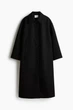 Пальто в составе с шерстью H&M 1246650002c55 XL черное (100005347) - изображение 6
