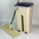 Набор для влажной уборки дома MOP Scratch Cleaning, плоская швабра с отжимом, швабра с ведром 4 л с автоматическим отжимом для уборки, швабра + ведро и 2 насадки из микрофибры, CSM-42-Beige - изображение 4