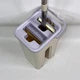 Набор для влажной уборки дома MOP Scratch Cleaning, плоская швабра с отжимом, швабра с ведром 4 л с автоматическим отжимом для уборки, швабра + ведро и 2 насадки из микрофибры, CSM-42-Beige - изображение 13
