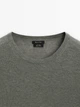 Светр з льону Massimo Dutti 912338505c56 L хакі (100005624) - зображення 6