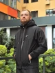 Мужской костюм Viter приталенная куртка-ветровка с регулируемым капюшоном и влагостойкие штаны с карманами демисезонная одежда для города и активного отдыха чёрный/3XL - изображение 4