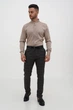 Штани slim fit Trend Collection 1259 чорно-коричневий 38 - зображення 4