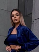 Жіночий велюровий костюм (кофта+штани+топ) Uaclothes 42-44 Синій (like36674-171001349) - изображение 2