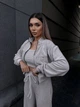 Жіночий велюровий костюм (кофта+штани+топ) Uaclothes 42-44 Сірий (like36672-170981349) - изображение 3