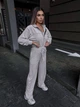 Жіночий велюровий костюм (кофта+штани+топ) Uaclothes 42-44 Сірий (like36672-170981349) - изображение 5