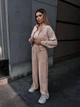 Жіночий велюровий костюм (кофта+штани+топ) Uaclothes 46-48 Бежевий (like36680-171061350) - изображение 3