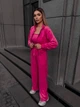 Жіночий велюровий костюм (кофта+штани+топ) Uaclothes 42-44 Малиновий (like36682-171081349) - изображение 4