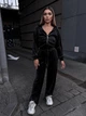 Жіночий велюровий костюм (кофта+штани+топ) Uaclothes 42-44 Чорний (like36675-171011349) - изображение 2