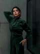Жіночий велюровий костюм (кофта+штани+топ) Uaclothes 42-44 Зелений (like36677-171031349) - изображение 4