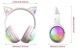 Беспроводные наушники с кошачьими ушками CATEAR SY-R2, RGB-подсветка, Bluetooth 5.4, микрофон, AUX / microSD, Розовые - изображение 10