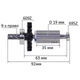 Якір для тримера Makita DUR190U 510449-1 (92×19 мм). Артикул: як1870 - зображення 2