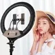 Кольцевая LED лампа RL-14 36 Вт 36см 220V с креплением для телефонов, регулировкой температур и пультом управления - изображение 4