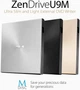 Внешний DVD-привод Asus ZenDrive USB 2.0 совместим с USB-C чтение 8x запись 10x черный - Уценка - изображение 7