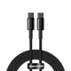 Кабель Baseus Tungsten Gold Fast Charging Data Cable Type-C to Type-C 100W 2M Black (CATWJ-A01) - изображение 1
